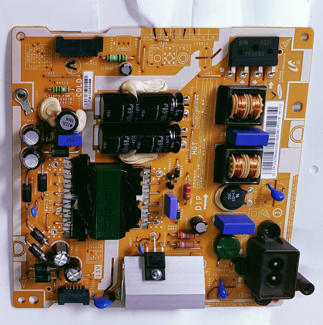 SAMSUNG LED TV UA32J4300AR Power Supply Board, SAMSUNG LED TV UA32J4300AR Smps Board, SAMSUNG LED TV UA32J4300AR Power Supply PCB Board, #wb46 image 3