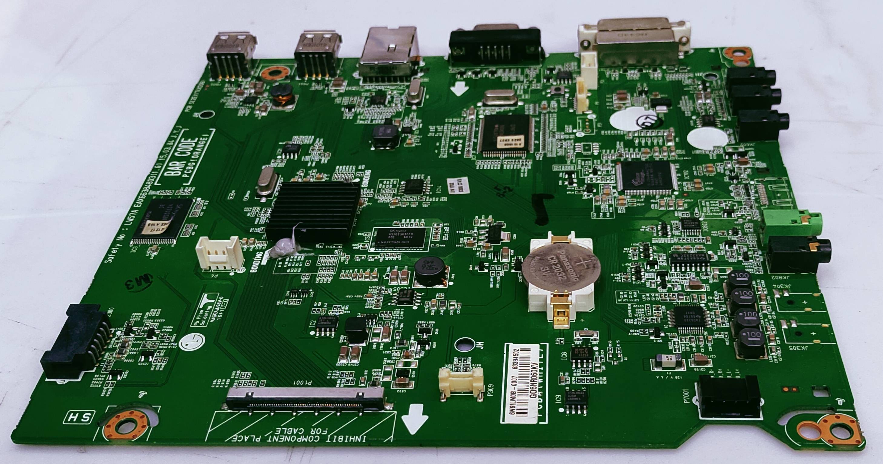 LG 43SE3KB-BE LED TV MOTHER BOARD PART NUMBER 6NSILM0B-0007 63384502 G06NR060KV image 2