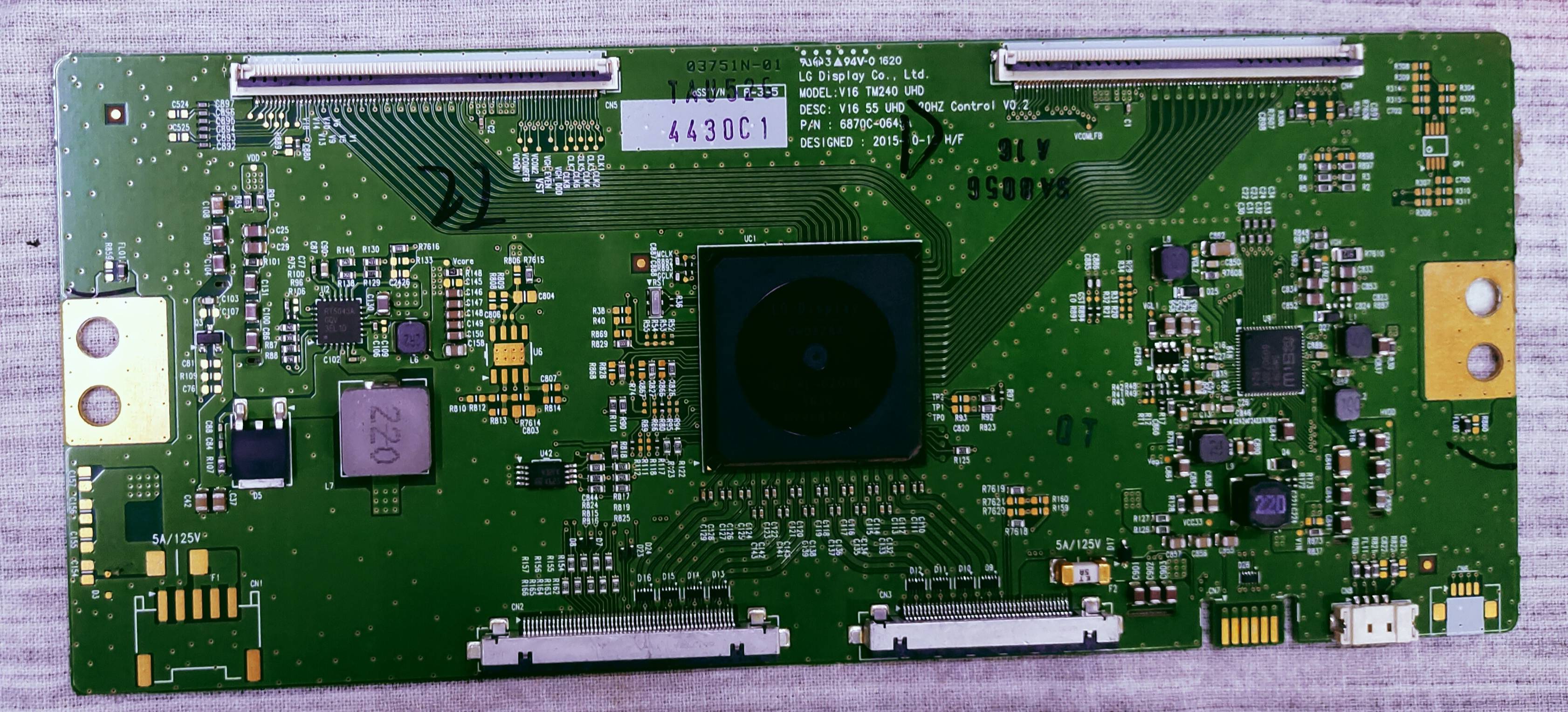 LG TCON 55UH770T-TA LED TV FHD PART NO.03751N-01 (TAU526-4430C1 image 2