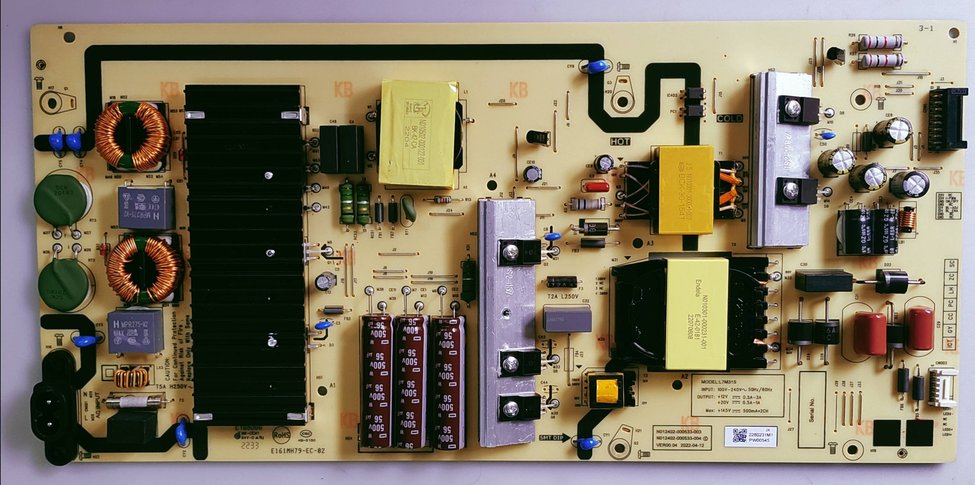 SANSUI JSW65GSQLED 4K LED TV NEW  POWER SUPPLY BOARD  image 4