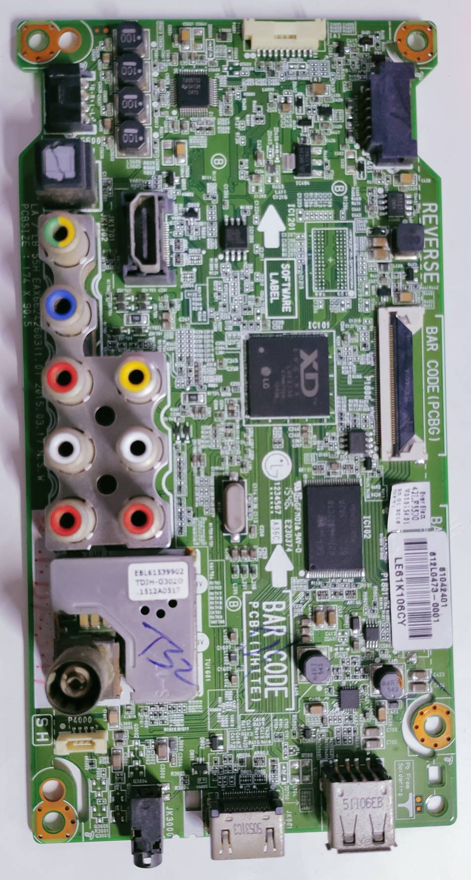 LG 42LF5530-TA LED Full HD TV Motherboard, Main Board, Main PCB image 2