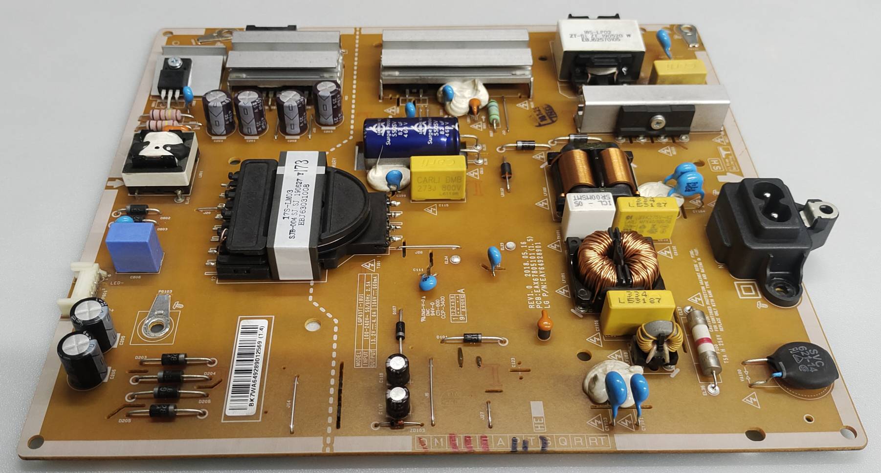 LG 43UM7780FTA LED TV POWER SUPPLY BOARD image 6