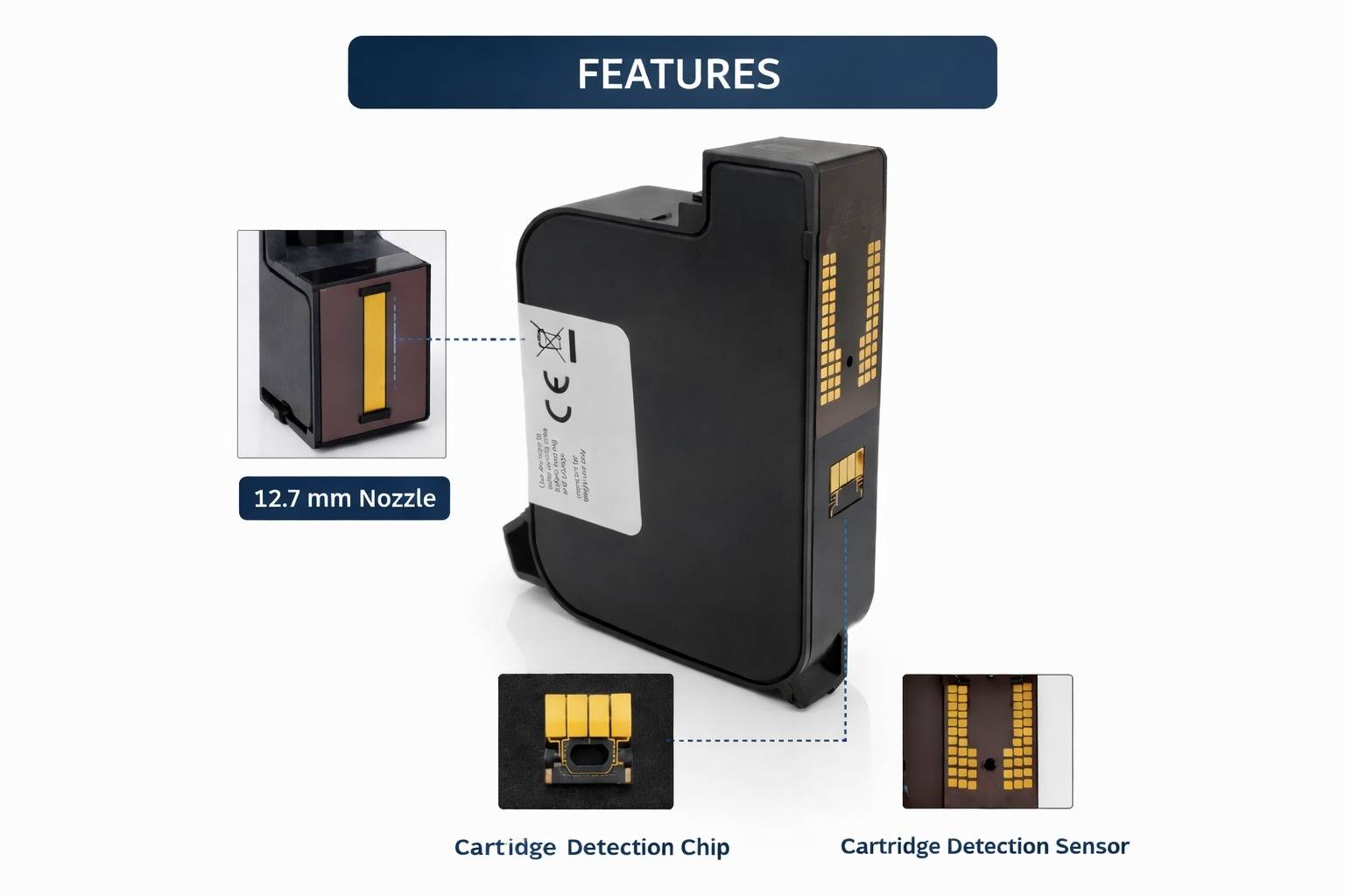 General IQ800 Solvent Ink Cartridge | Quick Dry | 12.7mm TIJ Printer Cartridge | Print Any Surface with 1 Month OnSite Replacement Warranty image 6