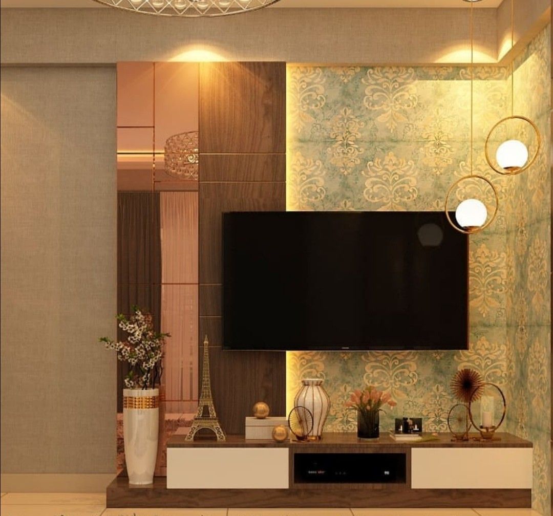 Stylish TV Unit Wall Backdrop in Chennai image 3