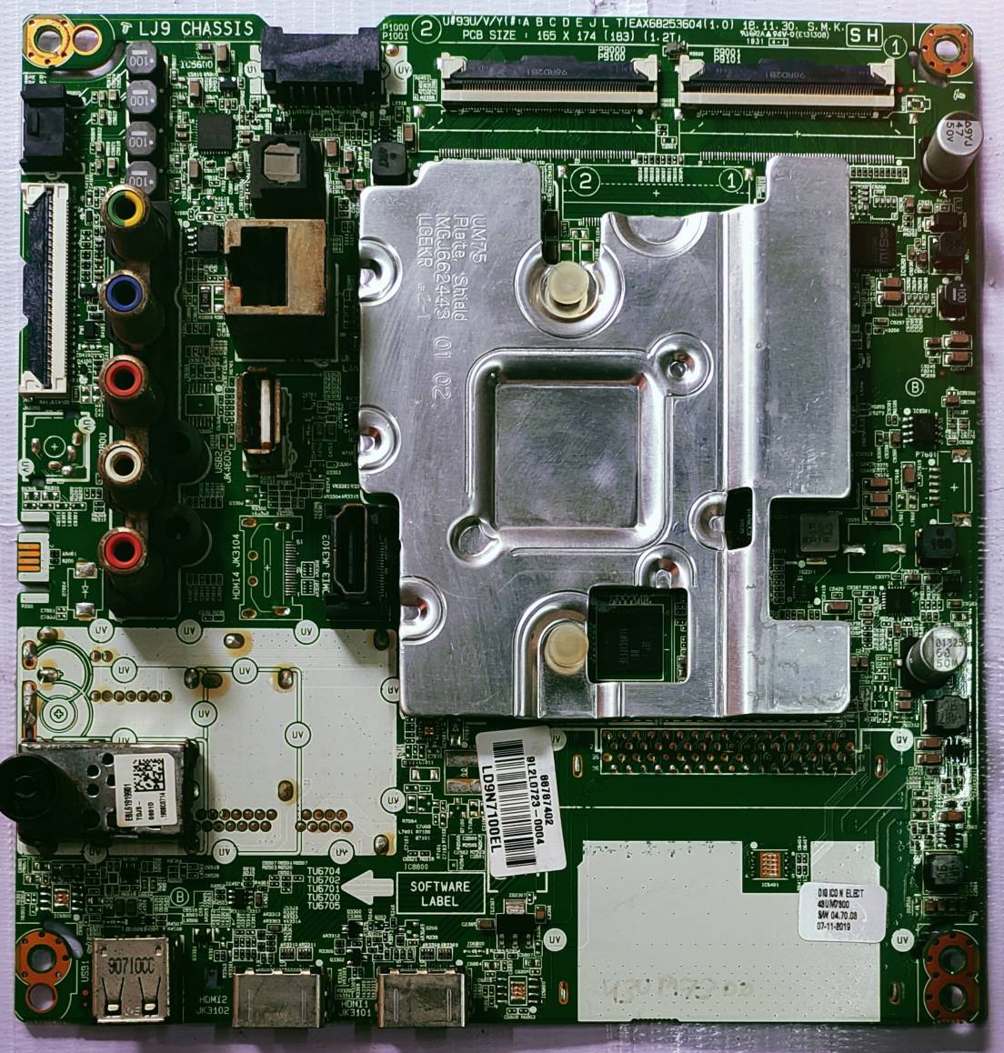 LG 4K 43UN7800 MOTHER BOARD, SMART MAIN BOARD, # Wb38 image 4