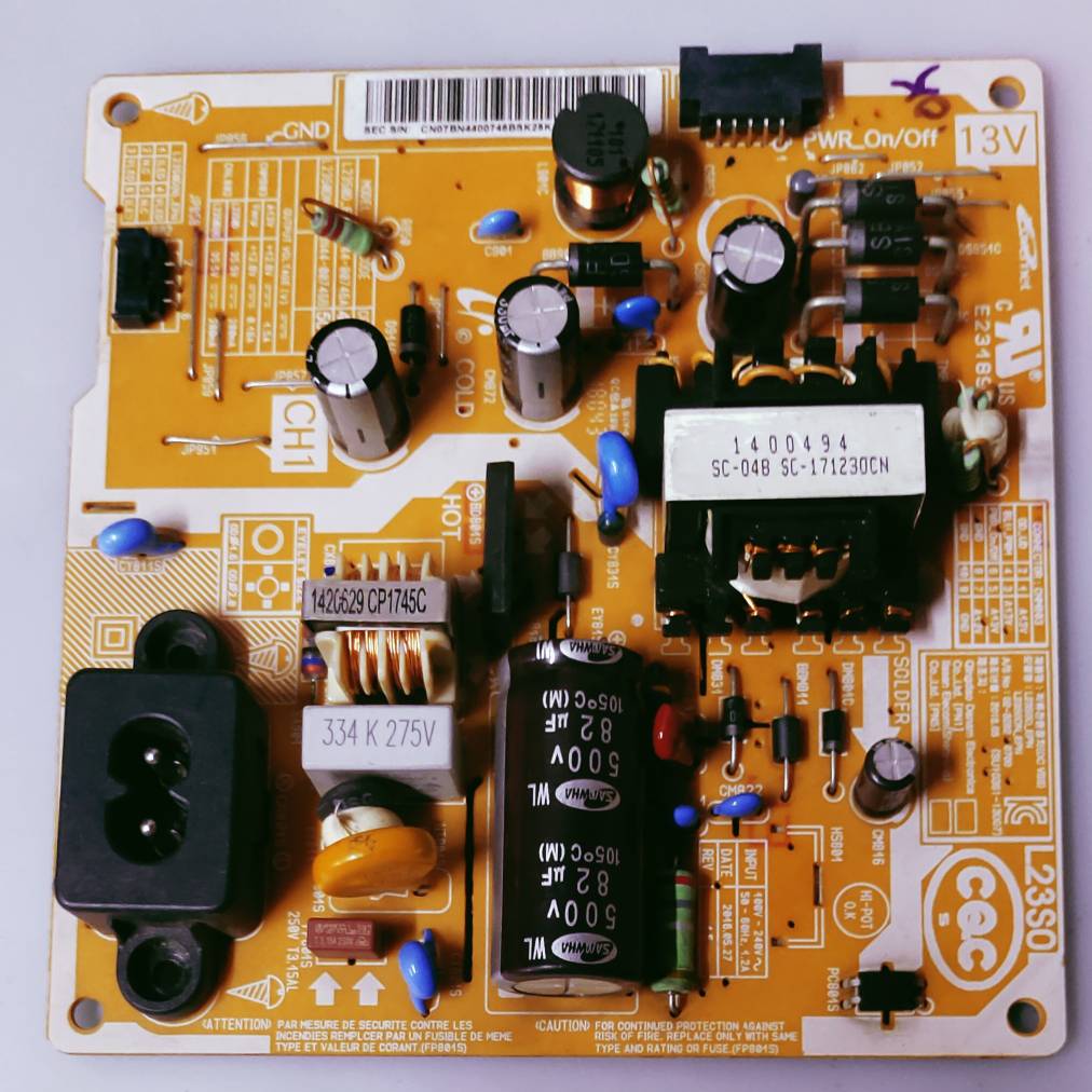 SAMSUNG LED TV UA24J4100 Power Supply Board, SAMSUNG LED TV UA24J4100 Smps Board, SAMSUNG LED TV UA24J4100 Power Supply PCB Board, #wb54 image 5