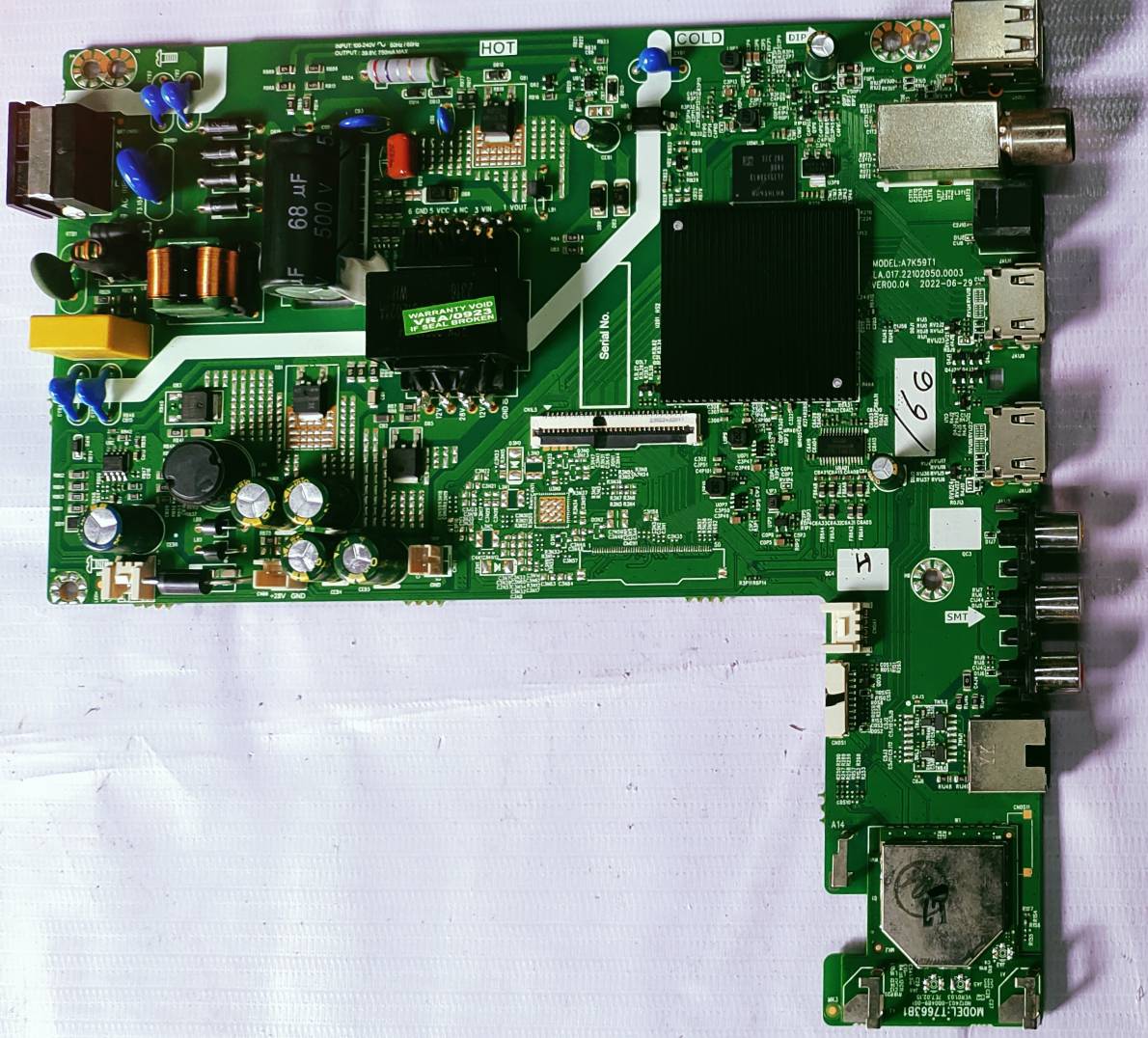 HAIER LE32A900G Android Mother Board, Led Board, Smart Board, #wb39 image 4