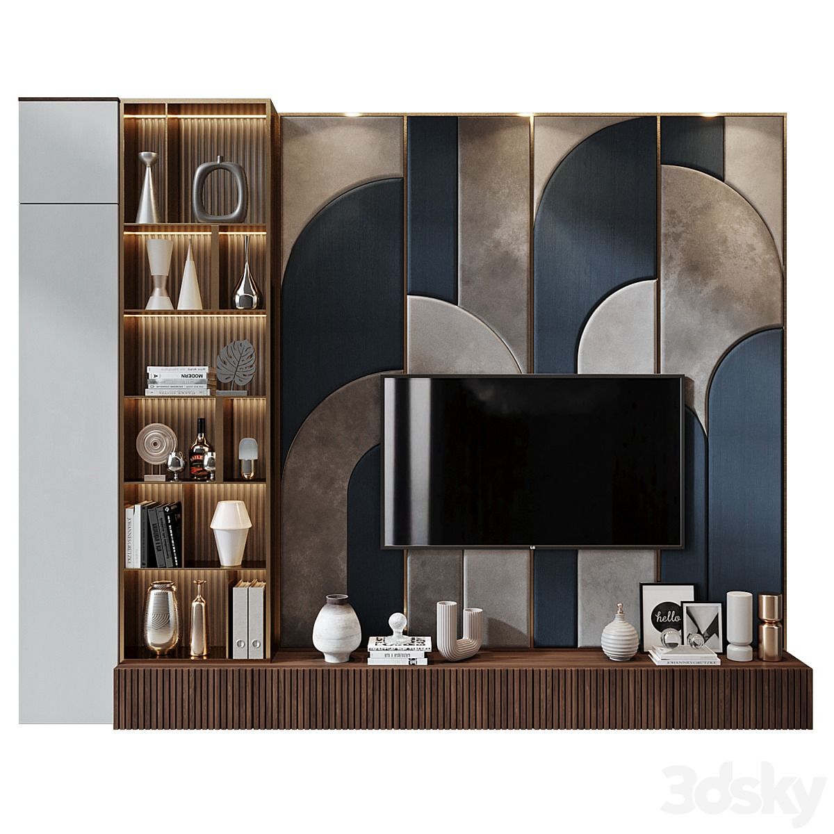 Designer TV Unit Concepts for Elegant Interiors image 3