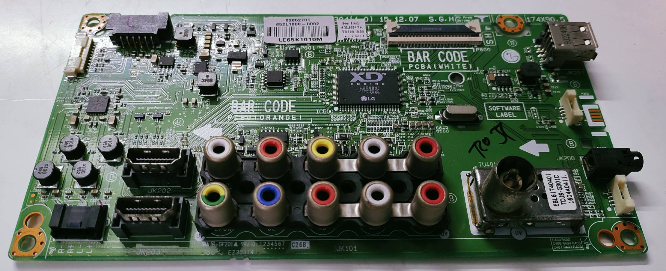 LG 43LH547A-TD LED Full HD TV Motherboard, Main Board, Main PCB image 3