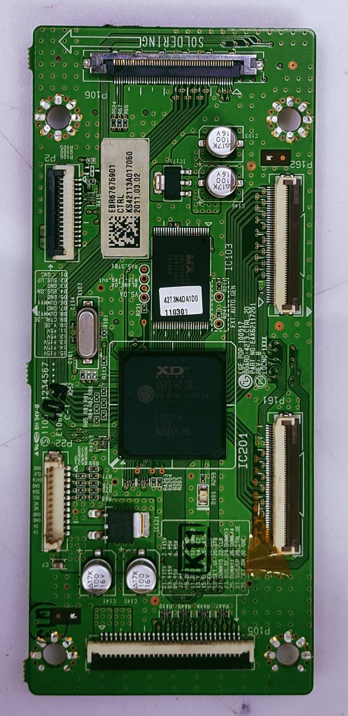 LG Plazma 42PT350R Logic Baord Part No. EBR 6767590A1 Ctrl  image 2