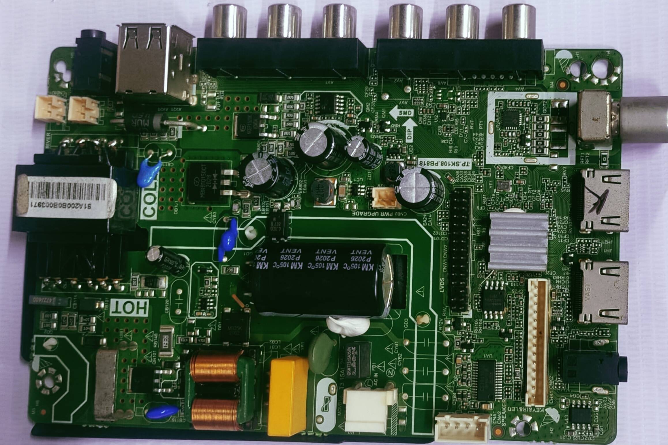 UNIVERSAL LED tp.sk108.pb818 MAIN BOARD #wb32 image 2