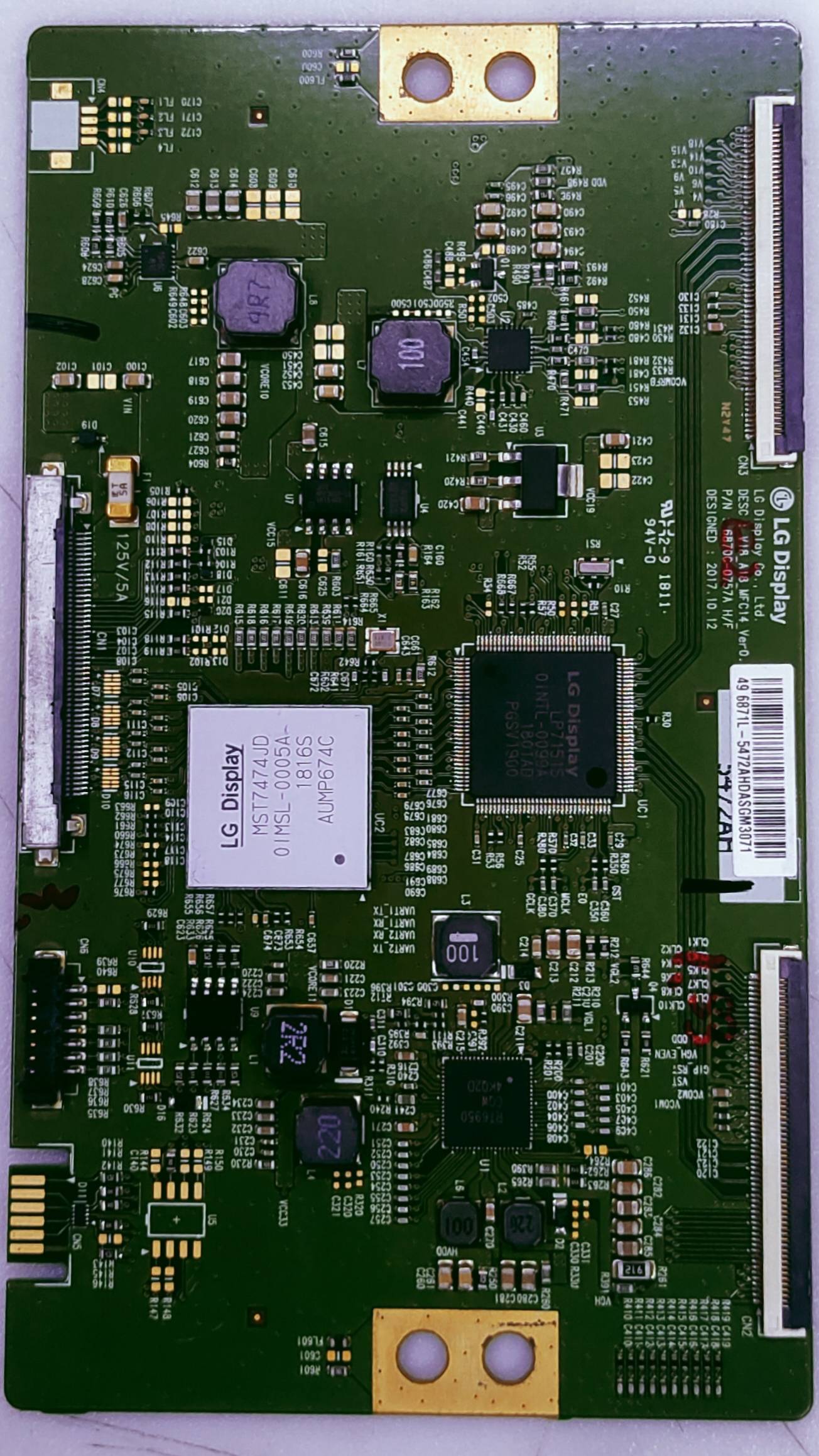 PANASONIC TH-49FX600D LED TV FHD 4K TCON PART NO. DESC: V18_A18_MFC14_VER0 (6870C-0757A H/F image 5