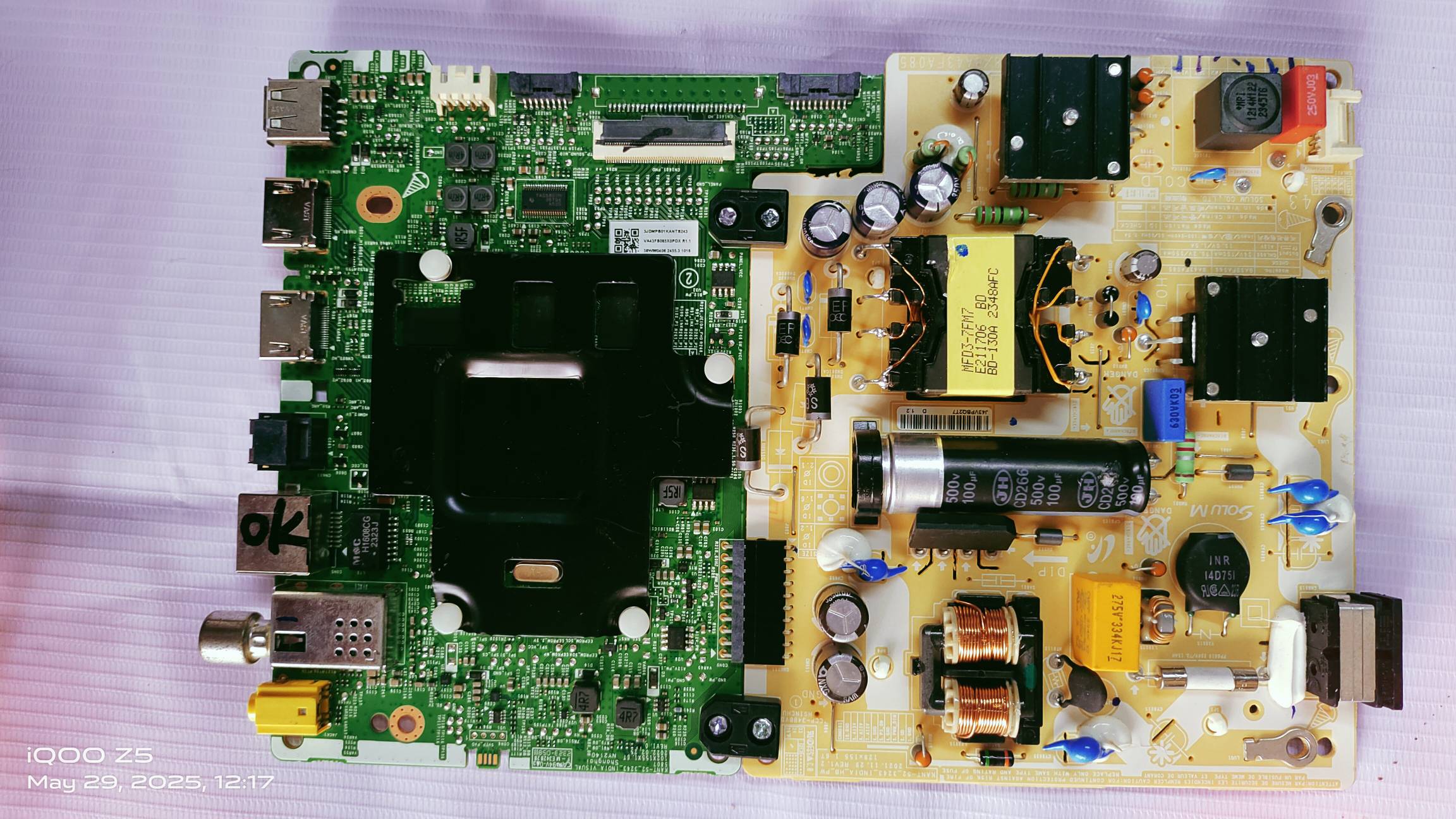 Sumsung UA43T5310BKXXL , UA43T5410AKXXL , UA43T5310AKXXL , UA43T5410BKXXL ,  Android Main Board, Mother Board #WB02 image 4