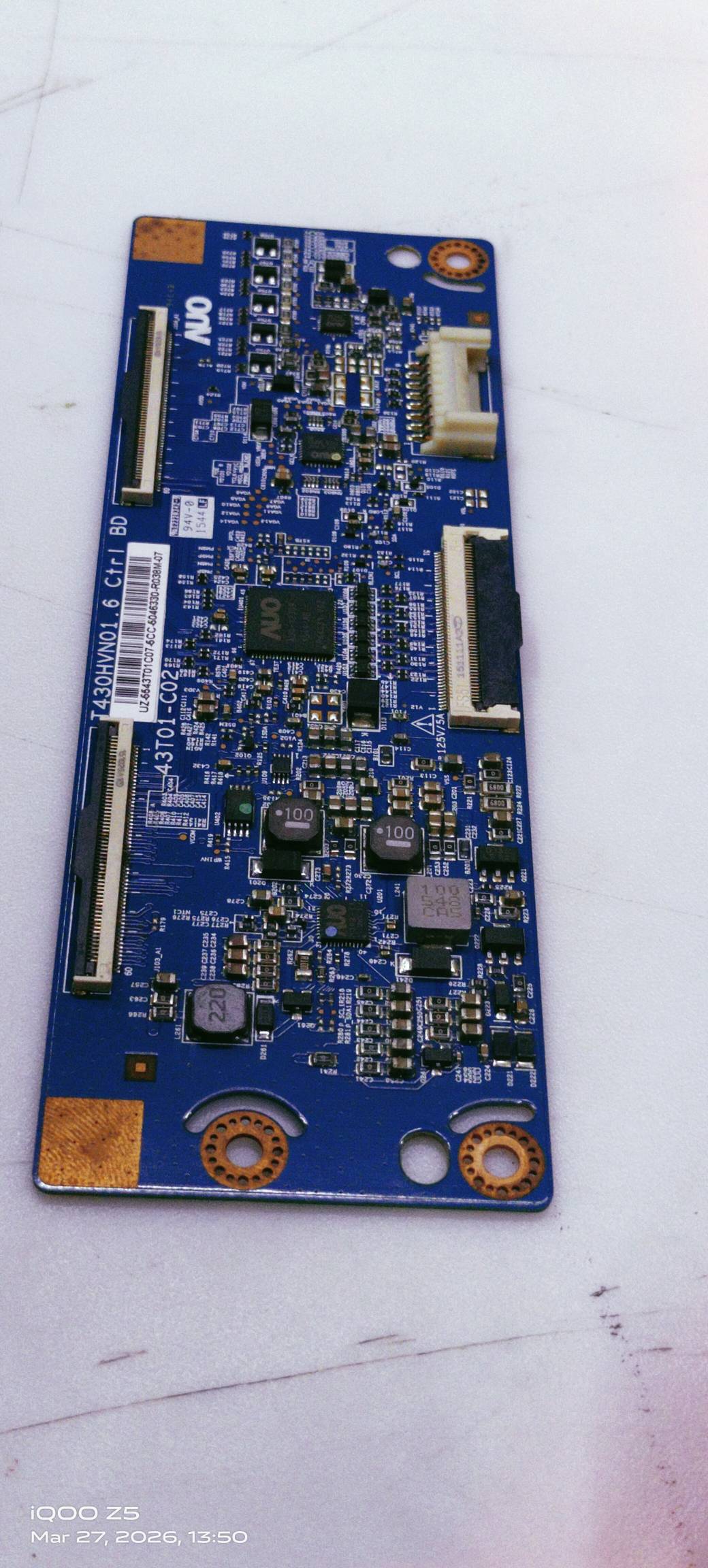 SAMSUNG UA43J5100AR LED TV FHD TCON PART NO.T430HVN01. 6 CTRL BD (UZ-5543T01C07 image 2