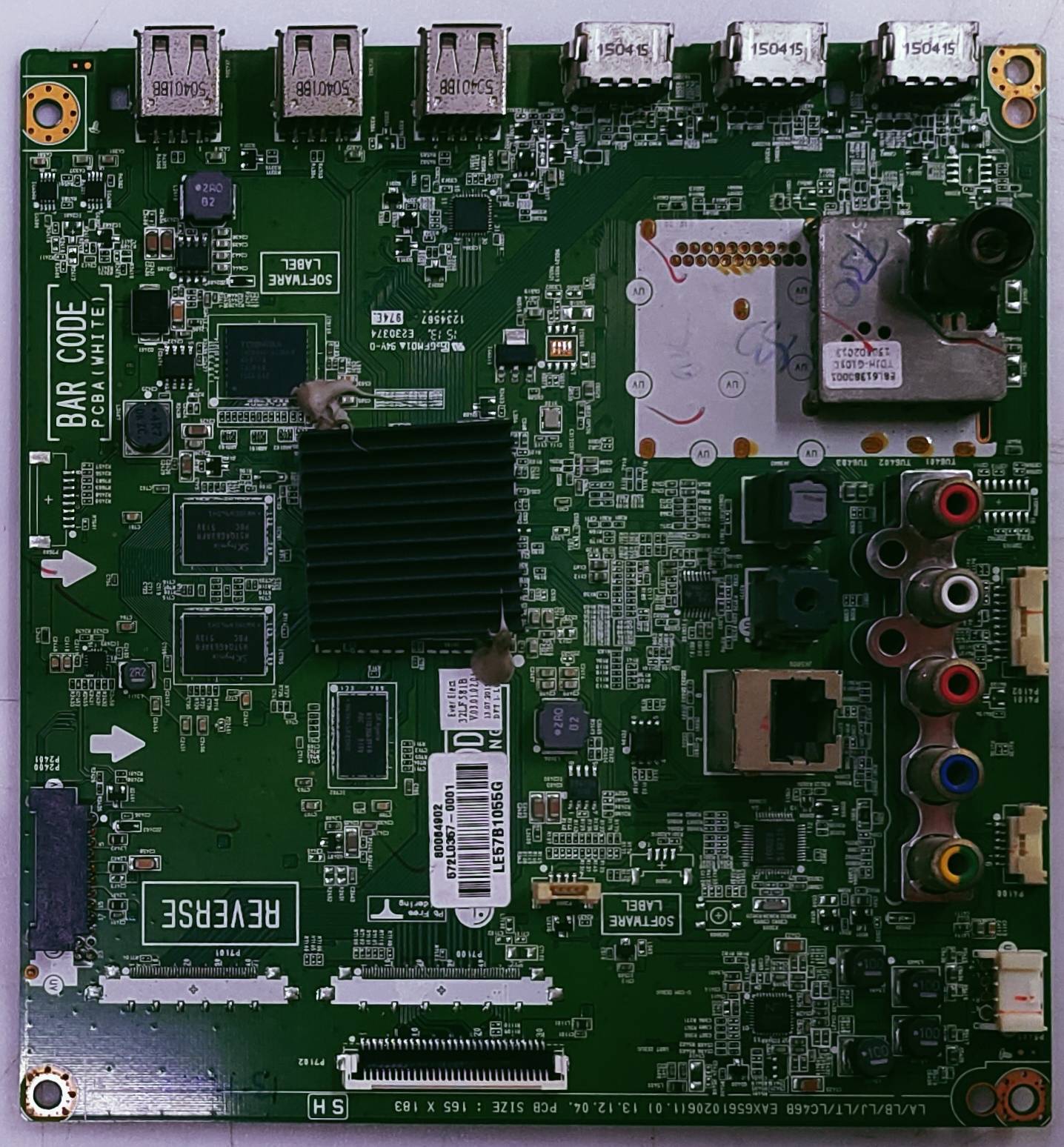 LG 32LF581B LED TV MOTHER BOARD PART NUMBER 80064902 572L0357-0001 LE57B1055G  image 4