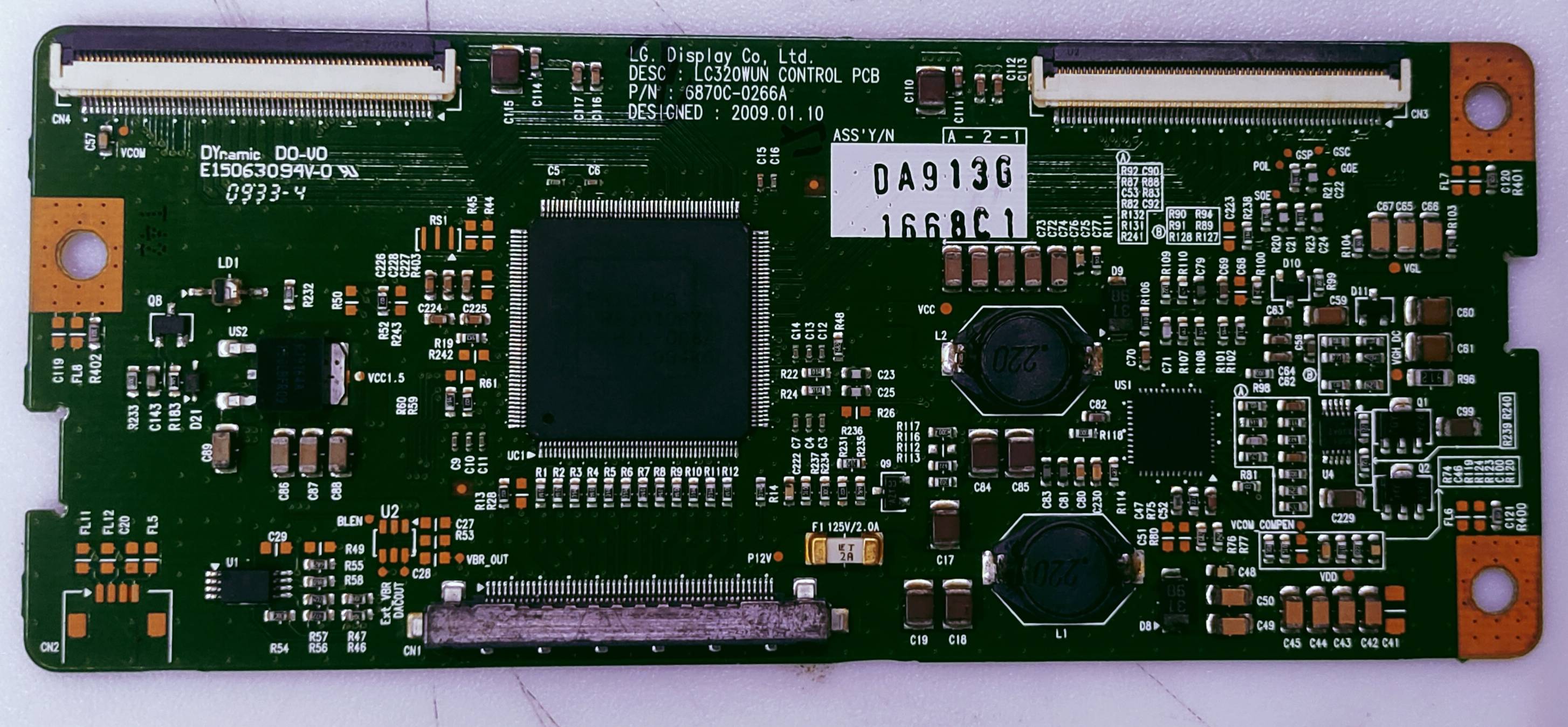 LG 32LG80FR LED TV FHD TCON PART NO.LC320WUN CONTR0L PCB (6870C-0266A image 2