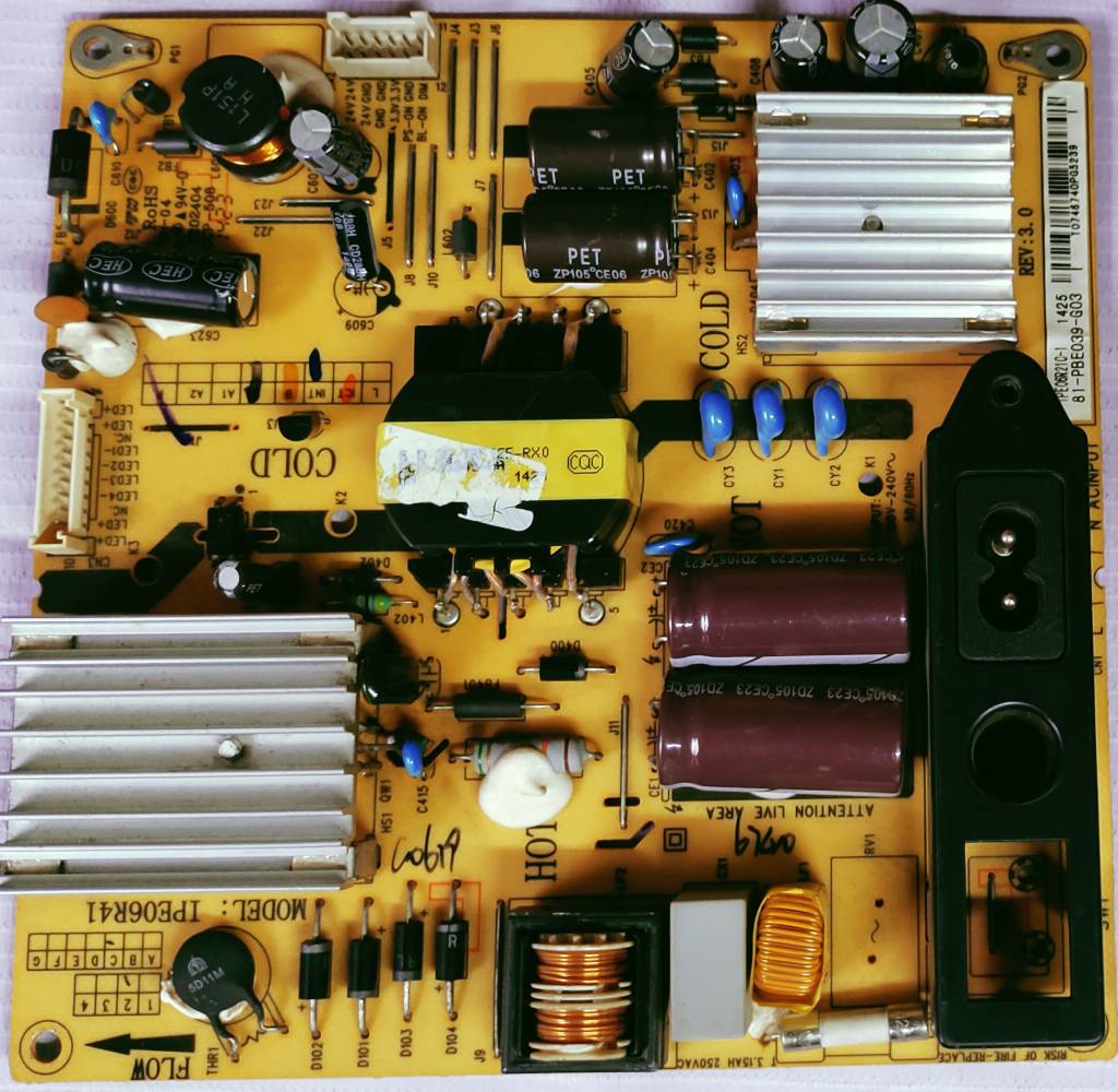 MICROMAX 40T2820FHD POWER SUPPLY BOARD, SMPS BOARD #Wb29 image 4