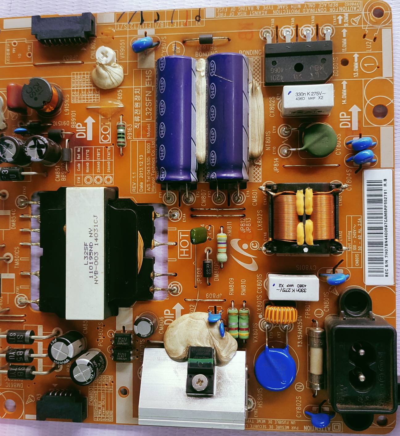 Samsung UA32H5700 Power Supply Board , SMPS Board, #Wb20 image 2