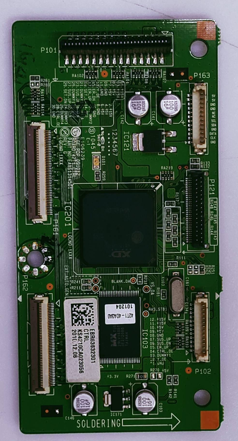 LG Plazma 42PJ560R Logic Baord Part No. EBR 63632301 Ctrl image 5