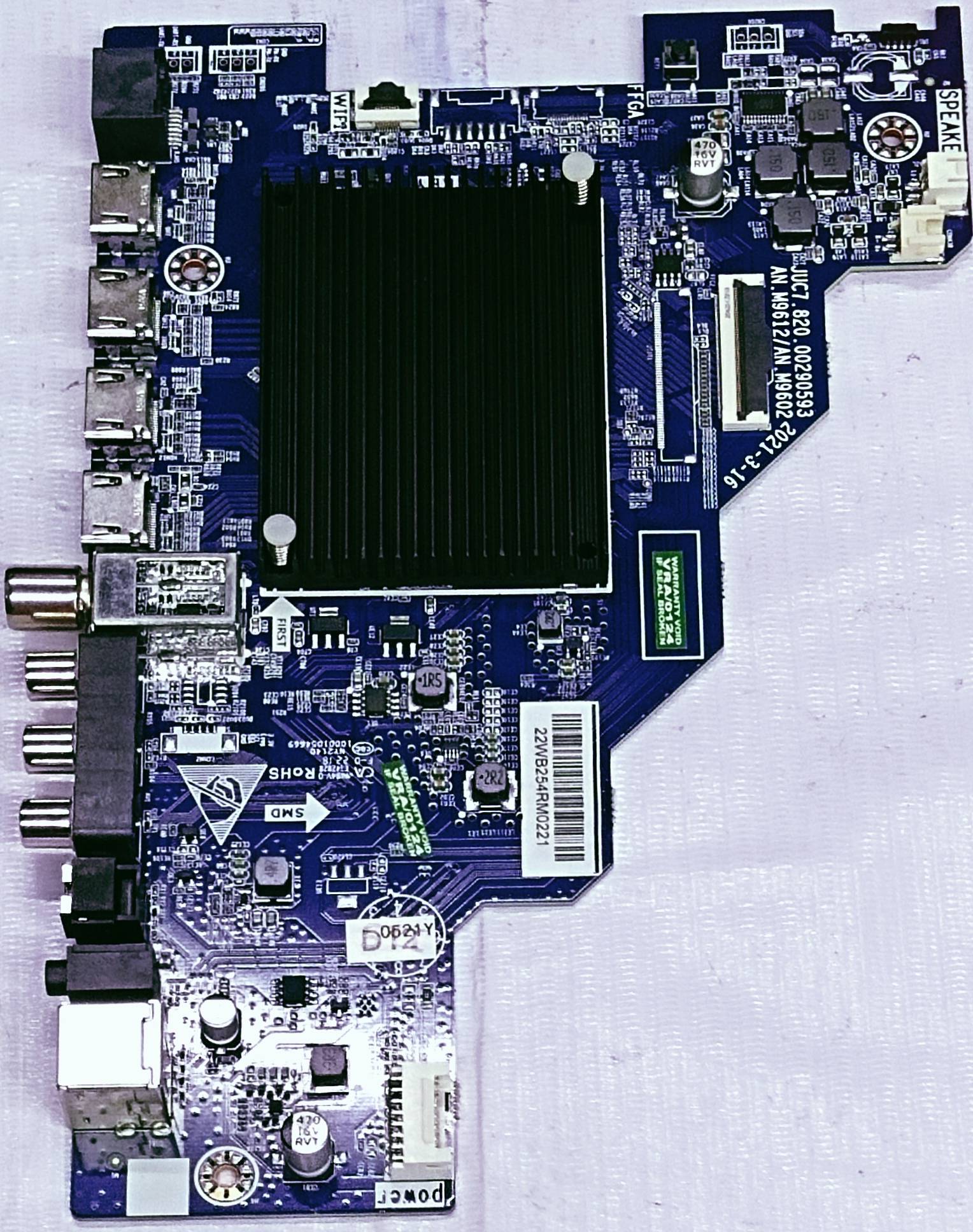 MOTOROLA  4K 55UHDADVVGE  ANDROID MOTHER BOARD, LED BOARD, MAIN BOARD #wb28 image 3