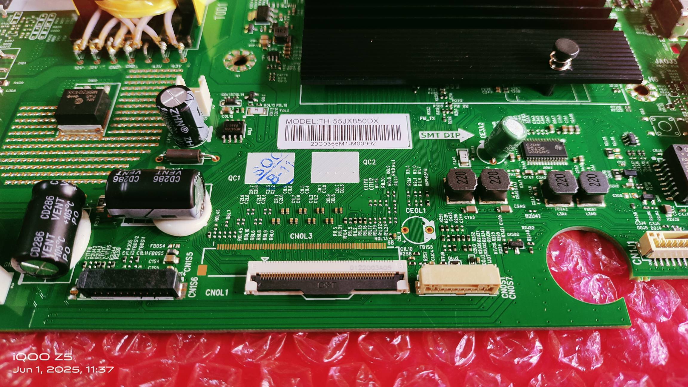 PANASONIC TH-55JX850DX, ANDROID MAIN BOARD, MOTHER BOARD,COMBO BOARD #WBO8 image 5