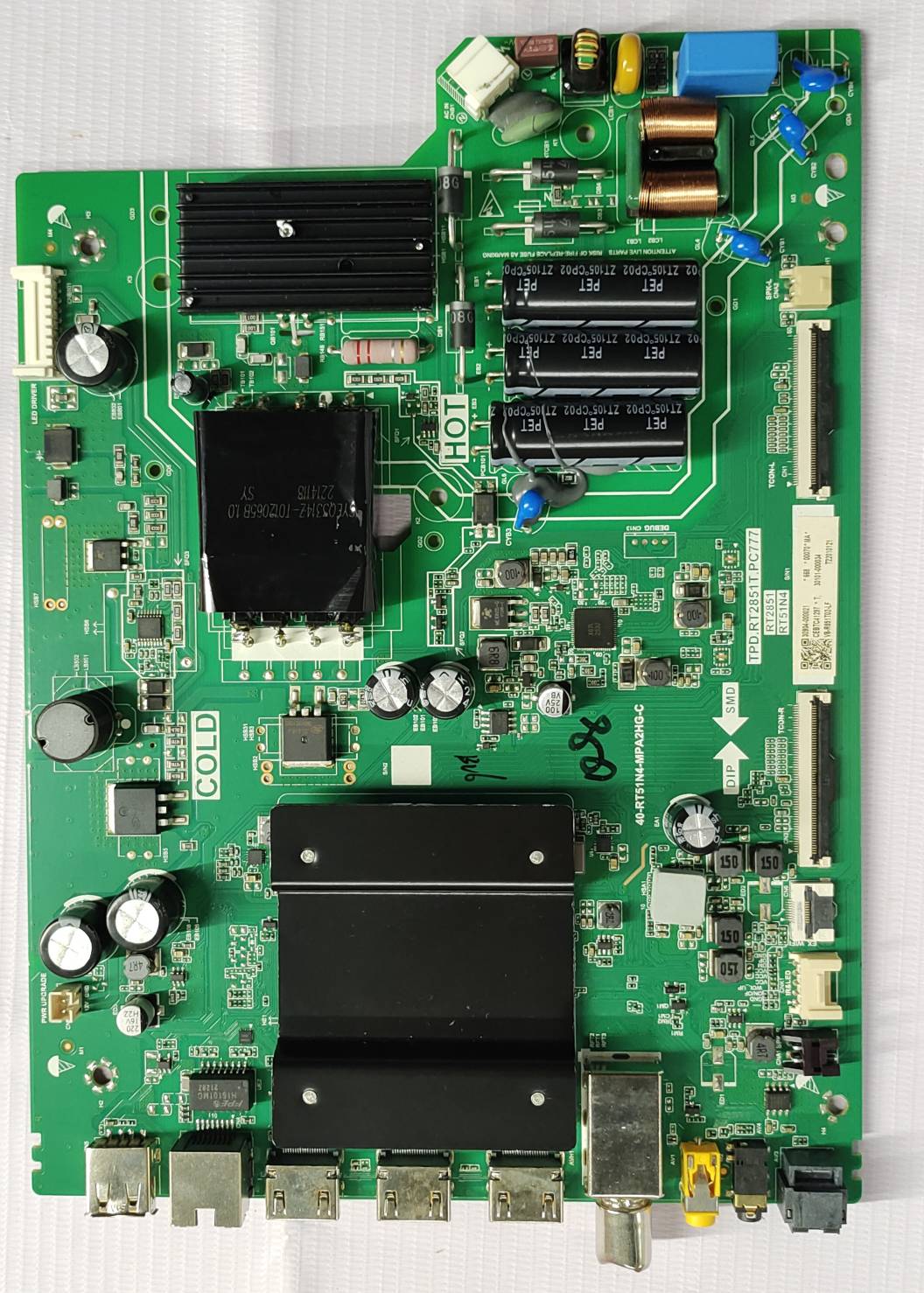 TCL/IFFALCON ANDROID MAIN BOARD,MOTHER BOARD,COMBO BOARD TPD.RT2851T.PC777 RT2851 RT51N4 #WB010 image 3