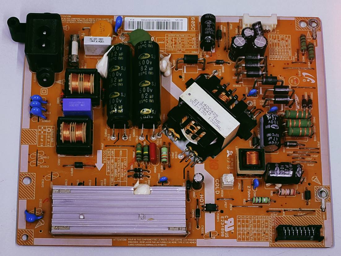 SAMSUNG LED TV UA32F5100AR Power Supply Board, SAMSUNG LED TV UA32F5100AR Smps Board, SAMSUNG LED TV UA32F5100AR Power Supply PCB Board, #wb50 image 2