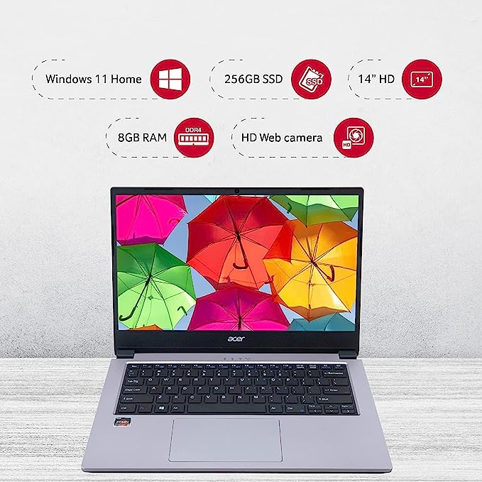 ACER 14 (INTEL CORE i5-1135G7/8GB RAM/512GB SSD/14"FHD/INTEGRATED GRAPGHICS/WINDOWS 11/MS OFFICE HOME & STUDENT/SILVER) image 6