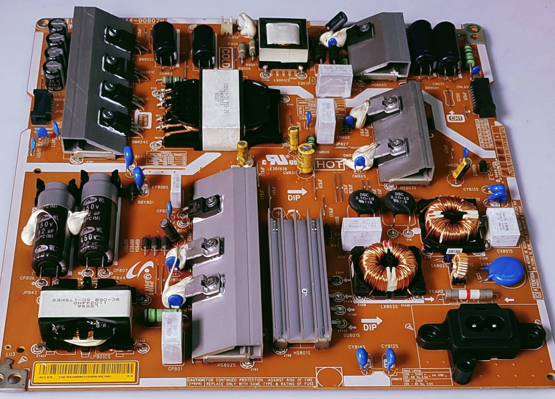 SAMSUNG UA49MU6303KXXM 4K POWER SUPPLY BOARD image 4