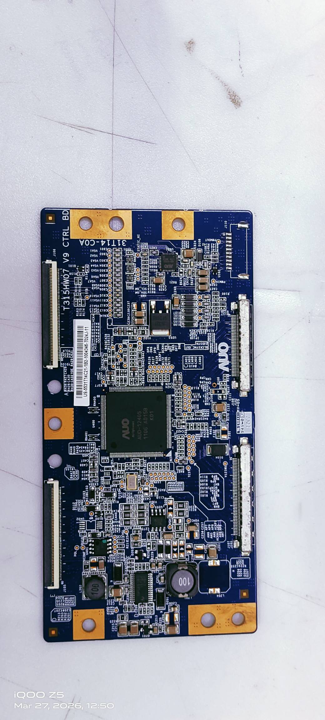 AUO TCON T315HW07 V9 CTRL BD 31T14-V04 LED TV PART NO.US-5531T14C21 image 6