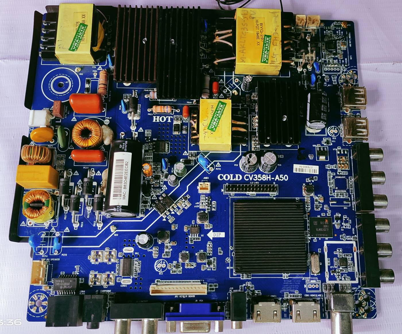 UNIVERSAL LED CV358H-A50 SMART MOTHER BOARD #WB 36 image 2