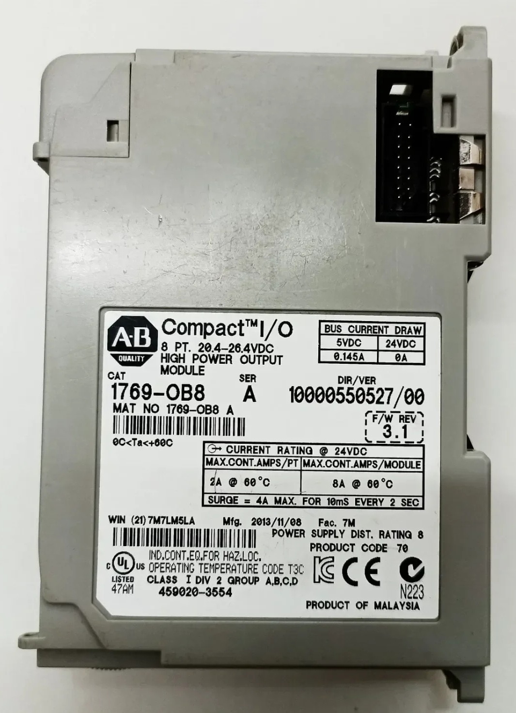 Allen-Bradley 1769-OB8 8-Point DC Digital Output Module image 2