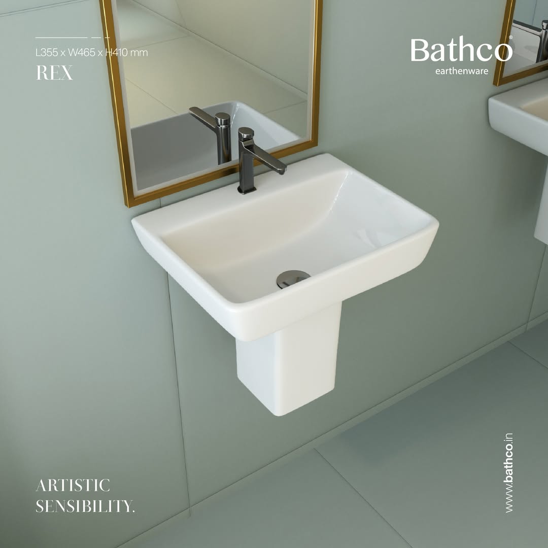 HALF PEDESTAL BASIN image 2