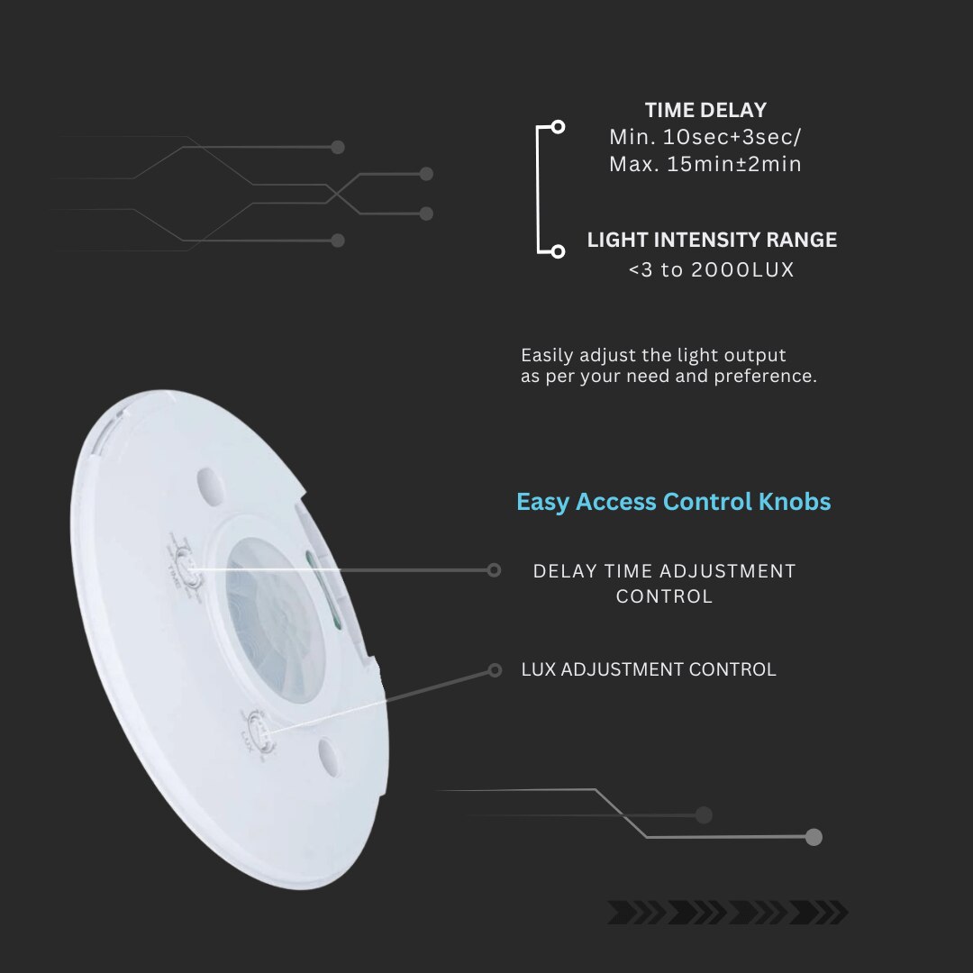 Energy-Saving Ceiling Motion Sensor for Modern Interiors image 2
