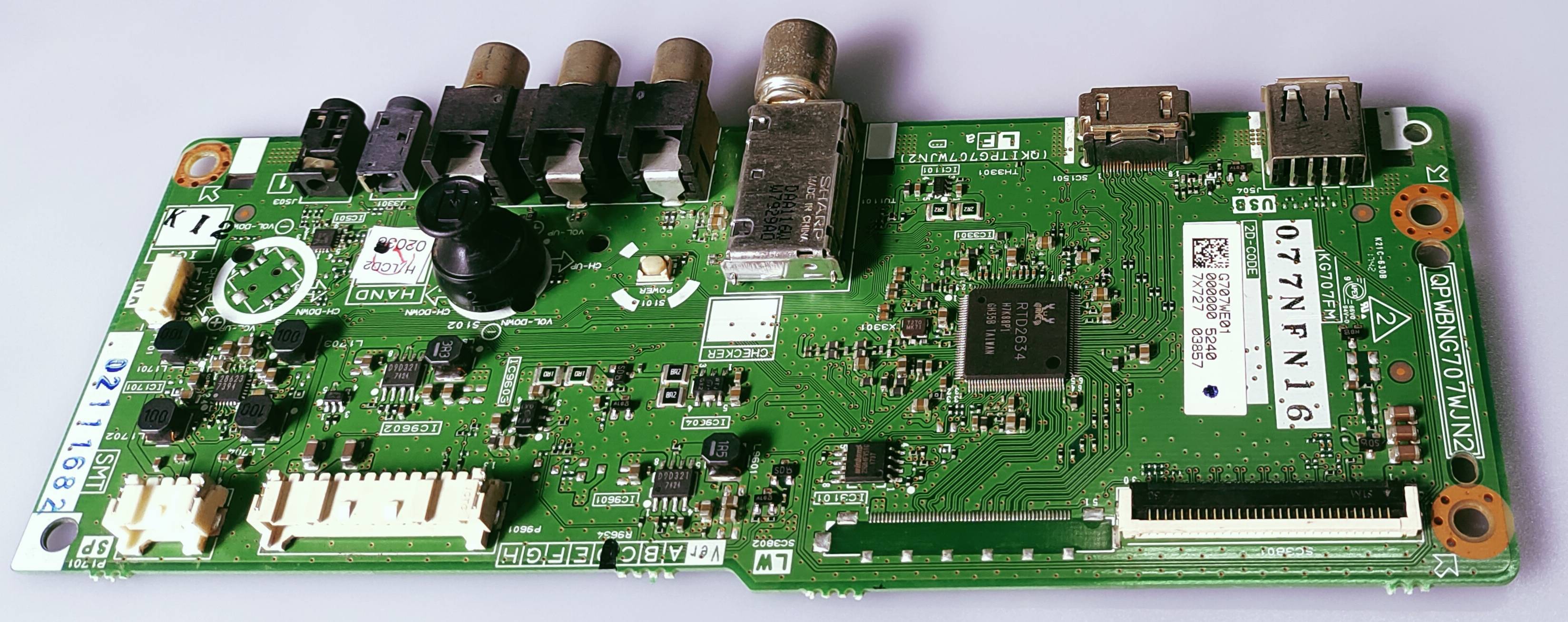 SHARP LC-32LE185M Led TV Mother Board, Main Board, #wb42 image 3