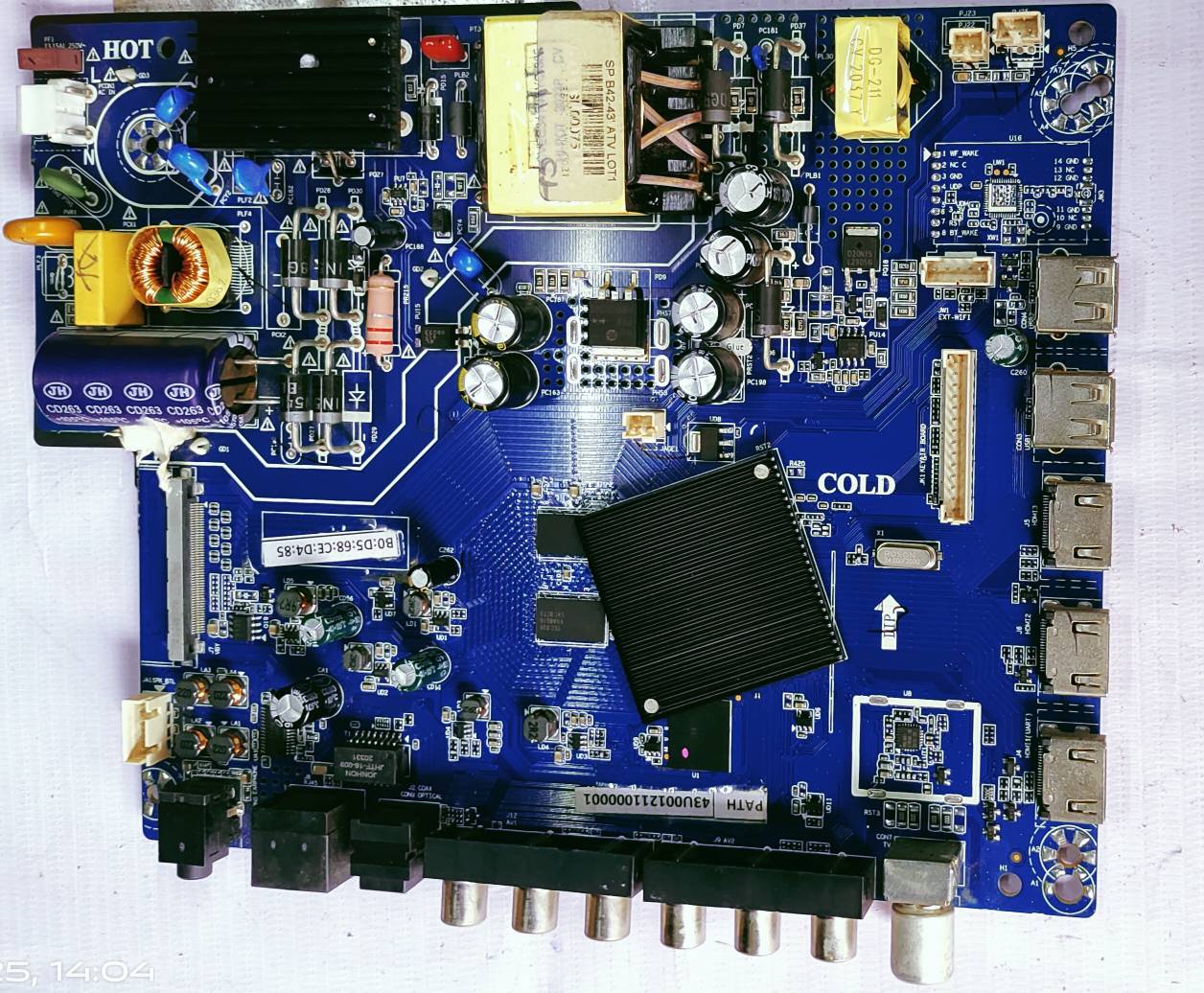 KODAK 4K 43UHDX7XPRO Android Mother Board, Led Board, Main Board, #wb40 image 5