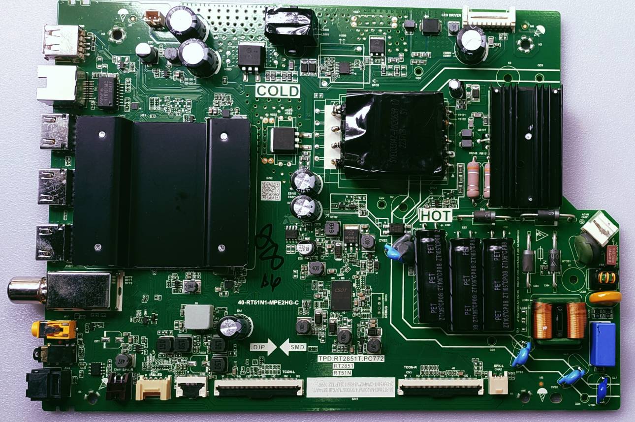 TCL / IFFALCON 50K61 4K Android LED TV New Motherboard Main PCB No. (TPD.RT2851T.PC772 ) image 3