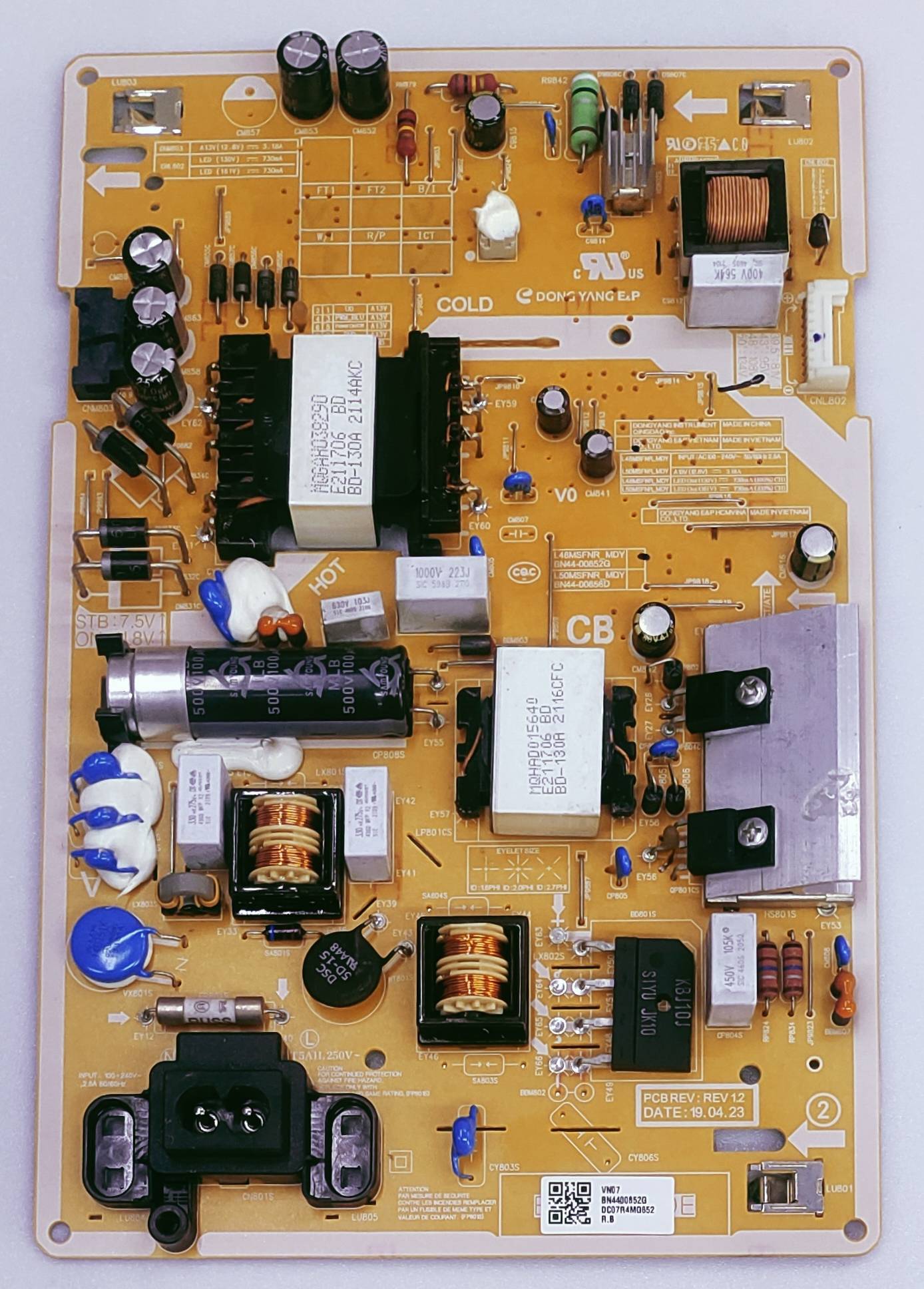 SAMSUNG LED TV UA43TE50AAKXXL POWER SUPPLY BOARD  image 2