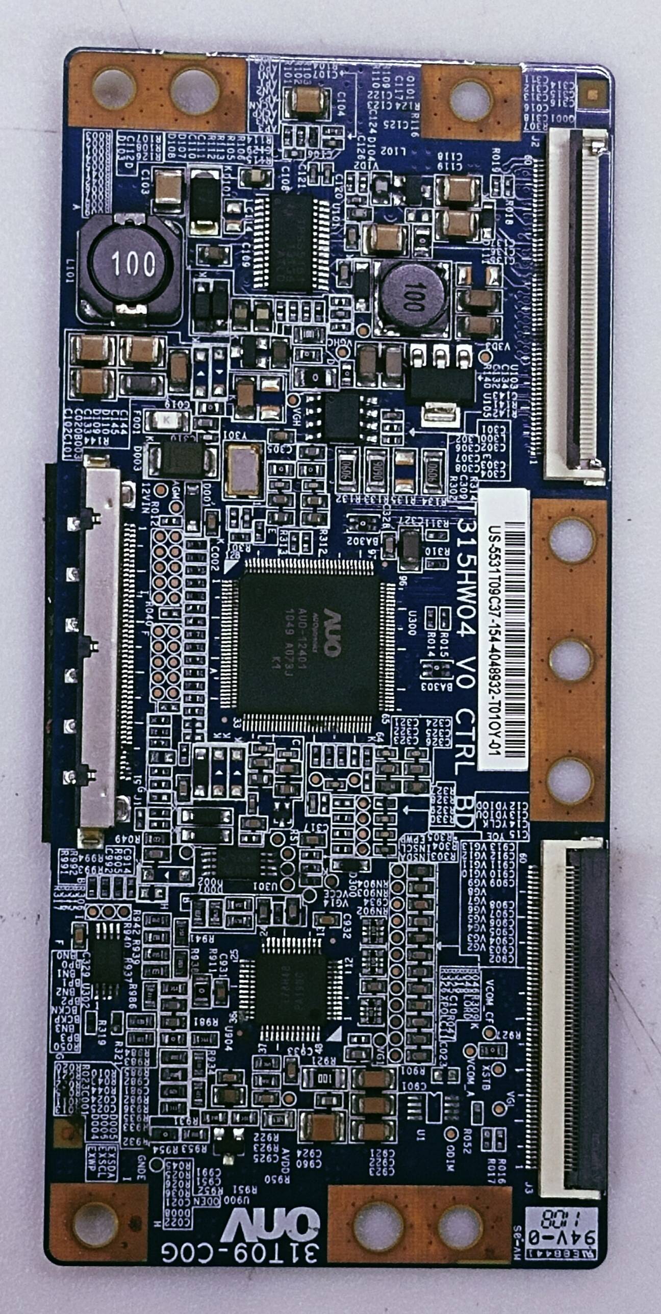 AUO T315HW04 V0 CTRL BD LED TV FHD TCON PATA NO. US-5531T09C37 image 2