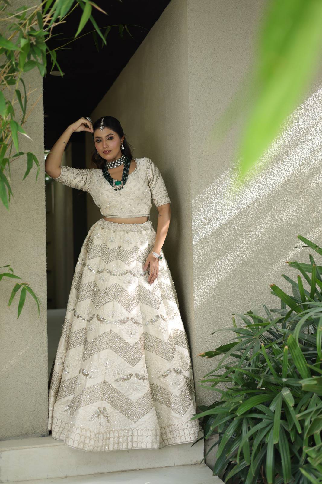 Ivory Bridal Lehenga image 6