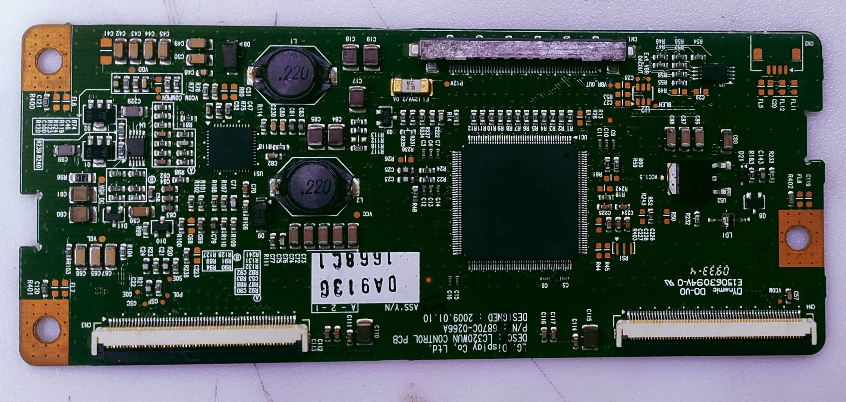 LG 32LG80FR LED TV FHD TCON PART NO.LC320WUN CONTR0L PCB (6870C-0266A image 3