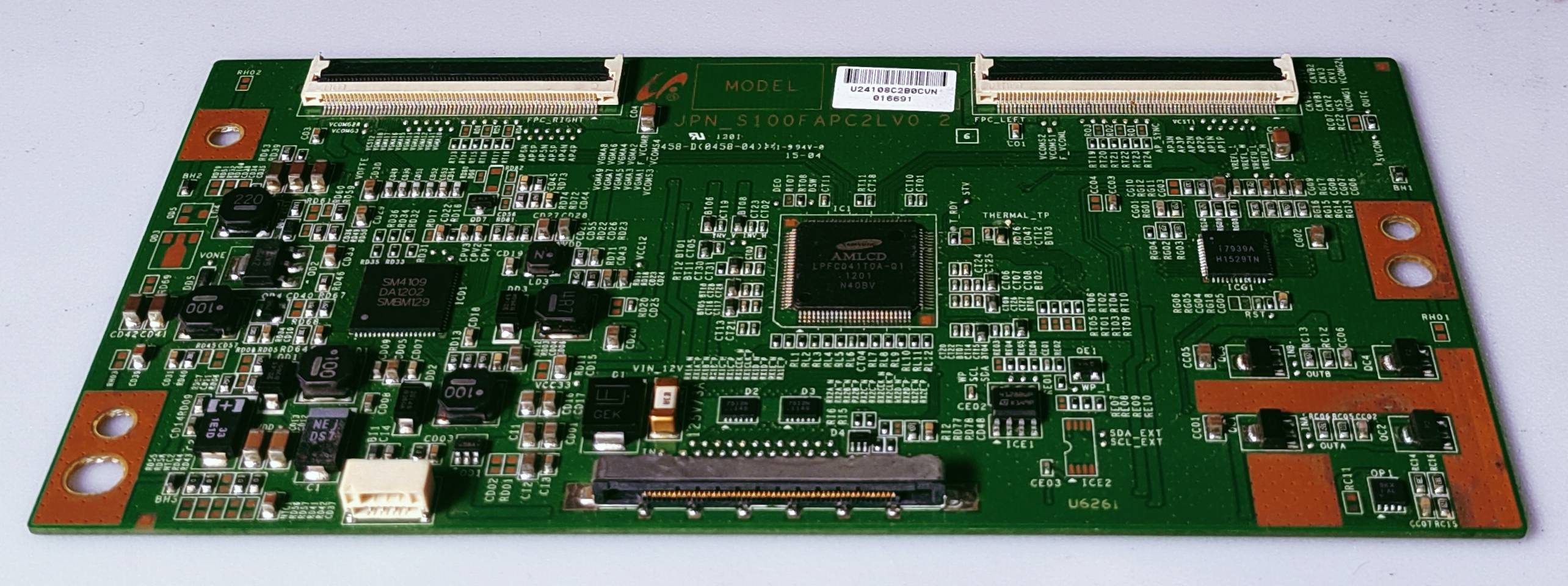 TOSHIBA 40PB20ZE LED TV TCON PART NUMBER JPN_S100FAPC2LV0.2 image 2