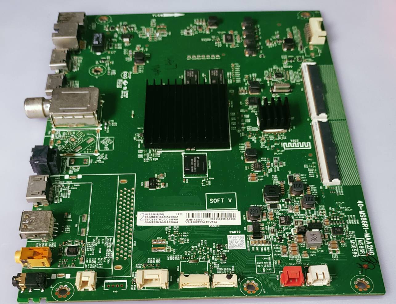 TCL 4k Andirod Led Tv Model No.55PU65US Mother board,  image 2