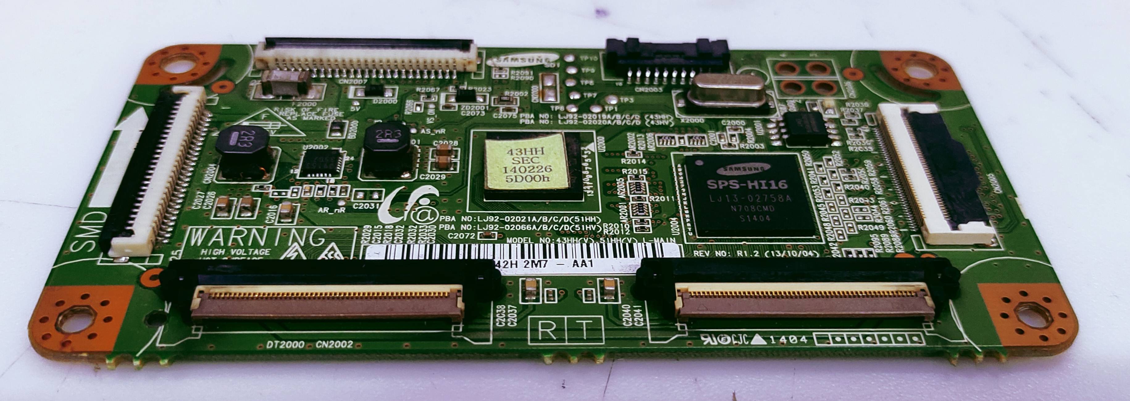 Samsung Plazma PA43H4900AR Logic Board Part No. SL 019A A1 2H 2M7-AA1 image 6