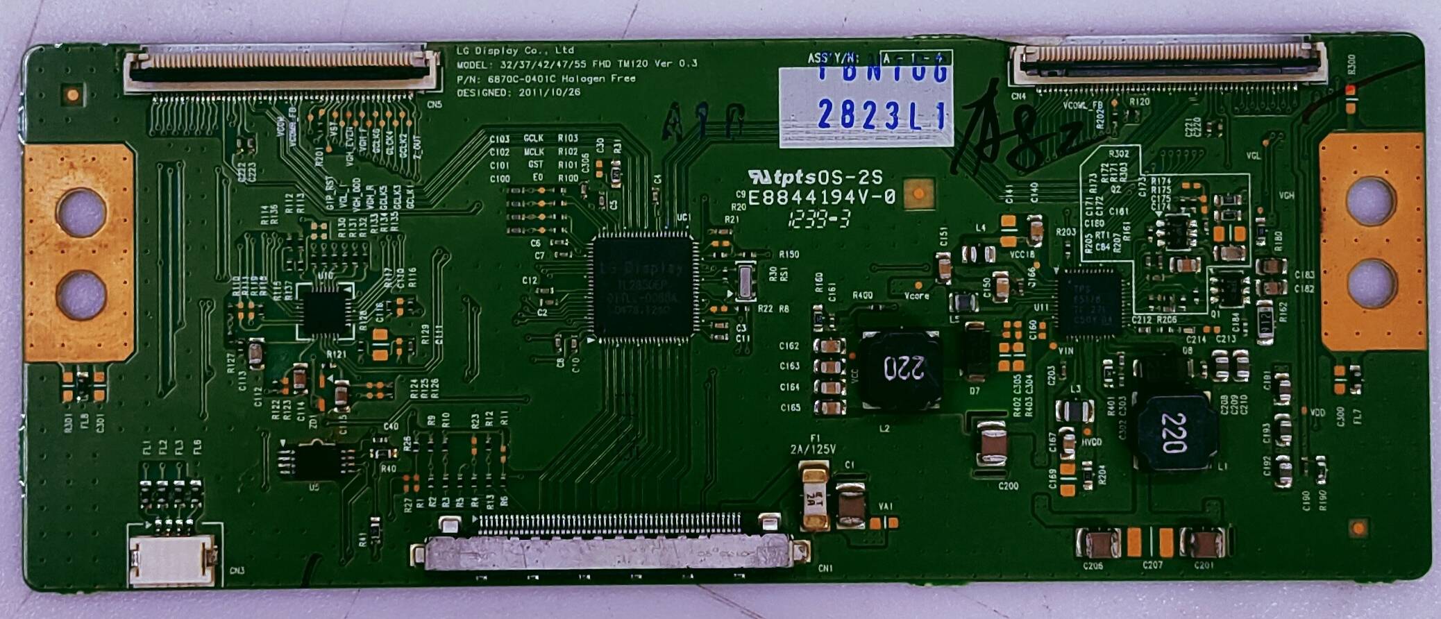 LG TCON 32/37/42/47/55 FHD TM120 VER 0.3 LED TV 4K  PART NO.6870c-0401C HA L OGEN FREE image 4