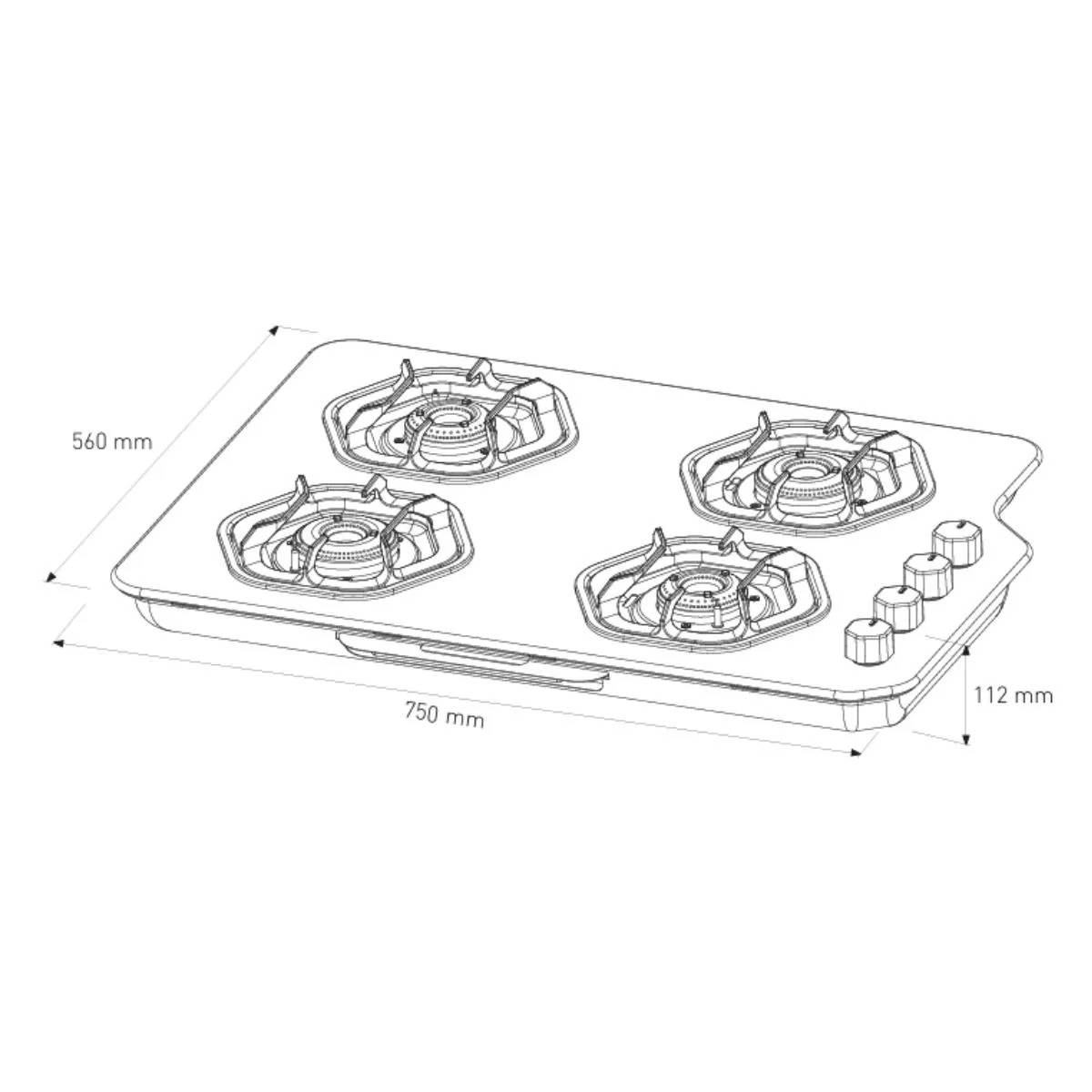 Hexa Cooktop 4 Burner Auto Ignition image 4