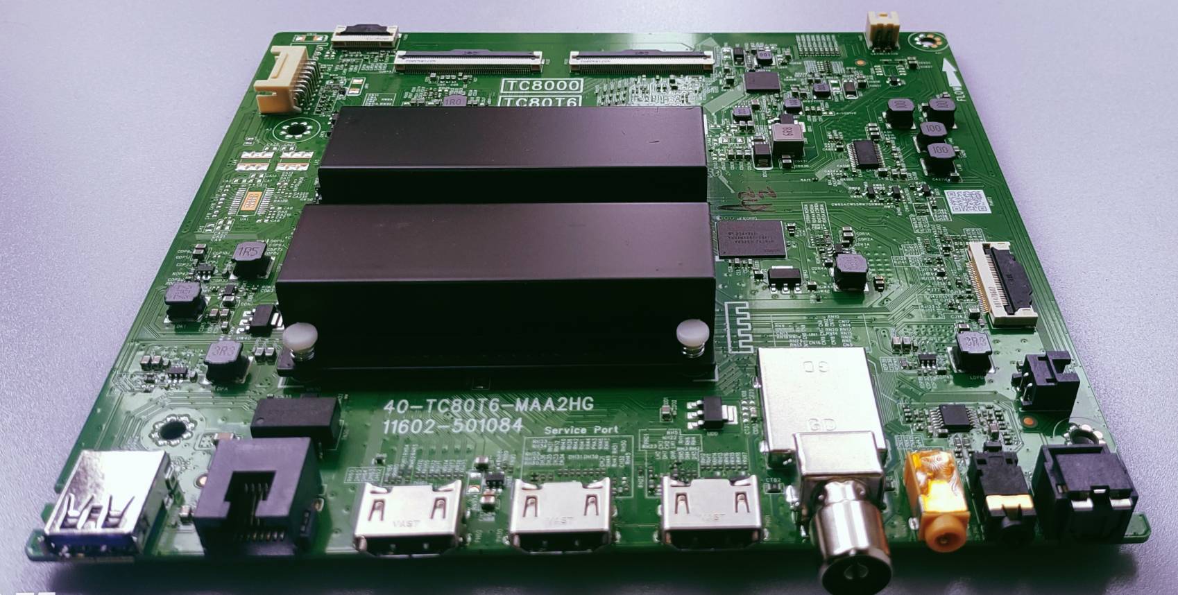 TCL 4K QLED 55C69B New Mother Board Detail TC8000-TC80T6 / 40-TC80T6-MAA2HG 11602-501084 image 5