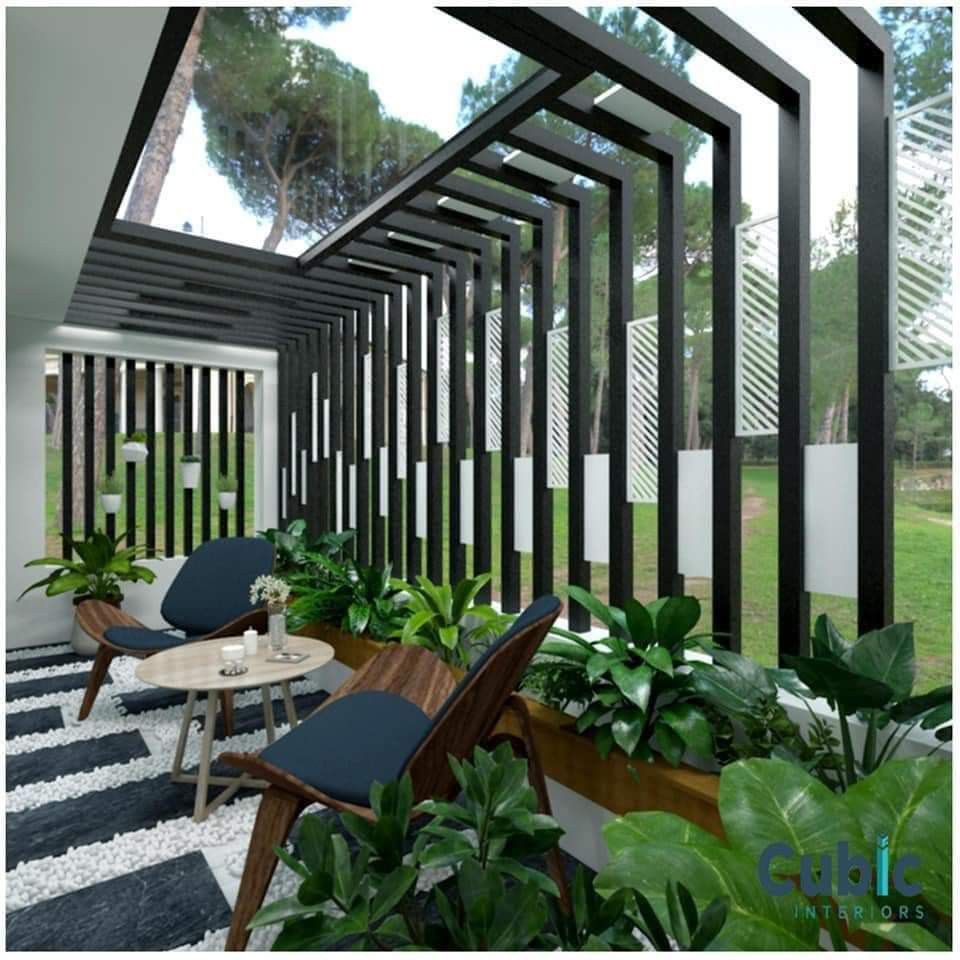Terrace Pergola Installation with Sleek Modern Designs Chennai image 2