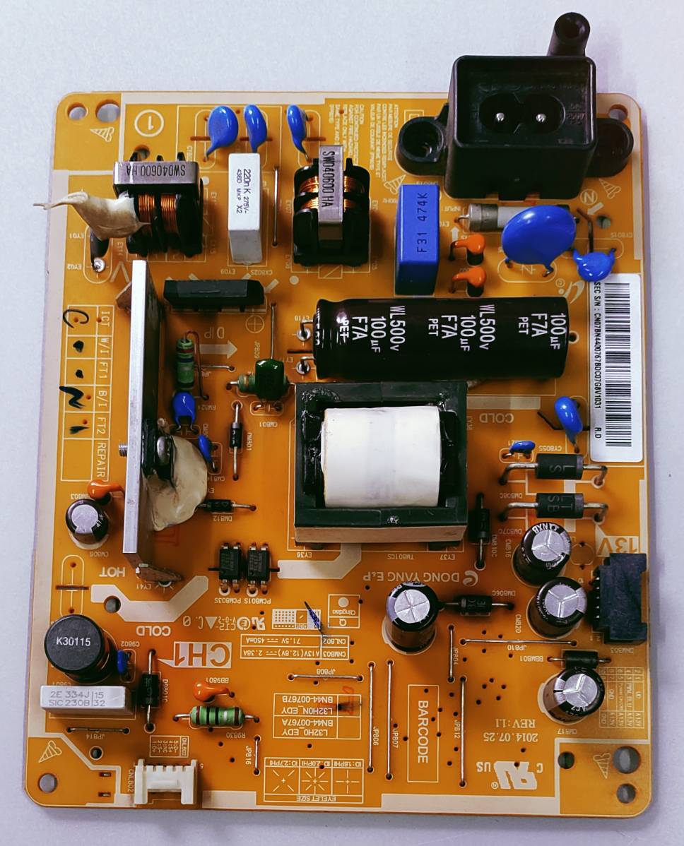 SAMSUNG LED TV UA32FH4003R Power Supply Board, SAMSUNG LED TV UA32FH4003R Smps Board, SAMSUNG LED TV UA32FH4003R Power Supply PCB Board, #wb49 image 2