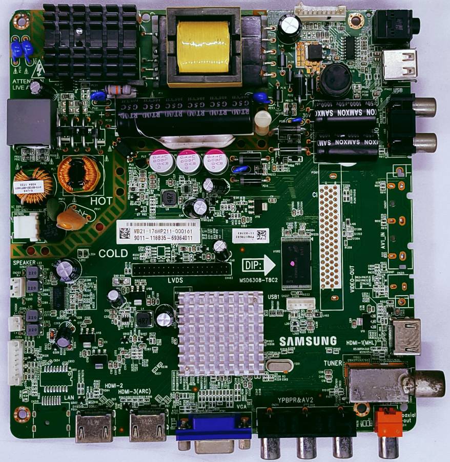 Samsung UA43K5002AK , MSD6308- T8C2 T-con, Part No. MB21-176HP211 image 2